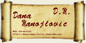 Dana Manojlović vizit kartica